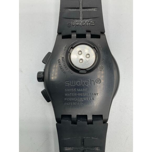 Pre- Owned Swatch Watch- Black/White, about 42mm-SR936SW - Picture 9 of 9